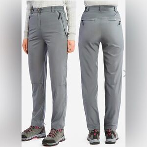 NWT Foxelli Lightweight Moisture Wicking Hiking Pants in Grey, Size 10